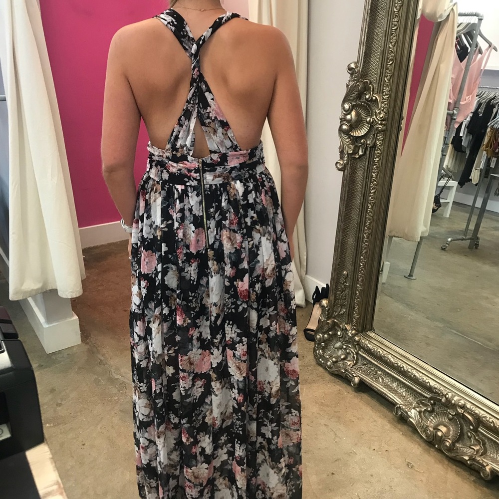 Long open back dress